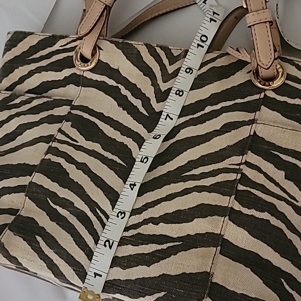 Michael Kors Zebra Pattern Shoulder Bag - Brown and Cream - Picture 13 of 14